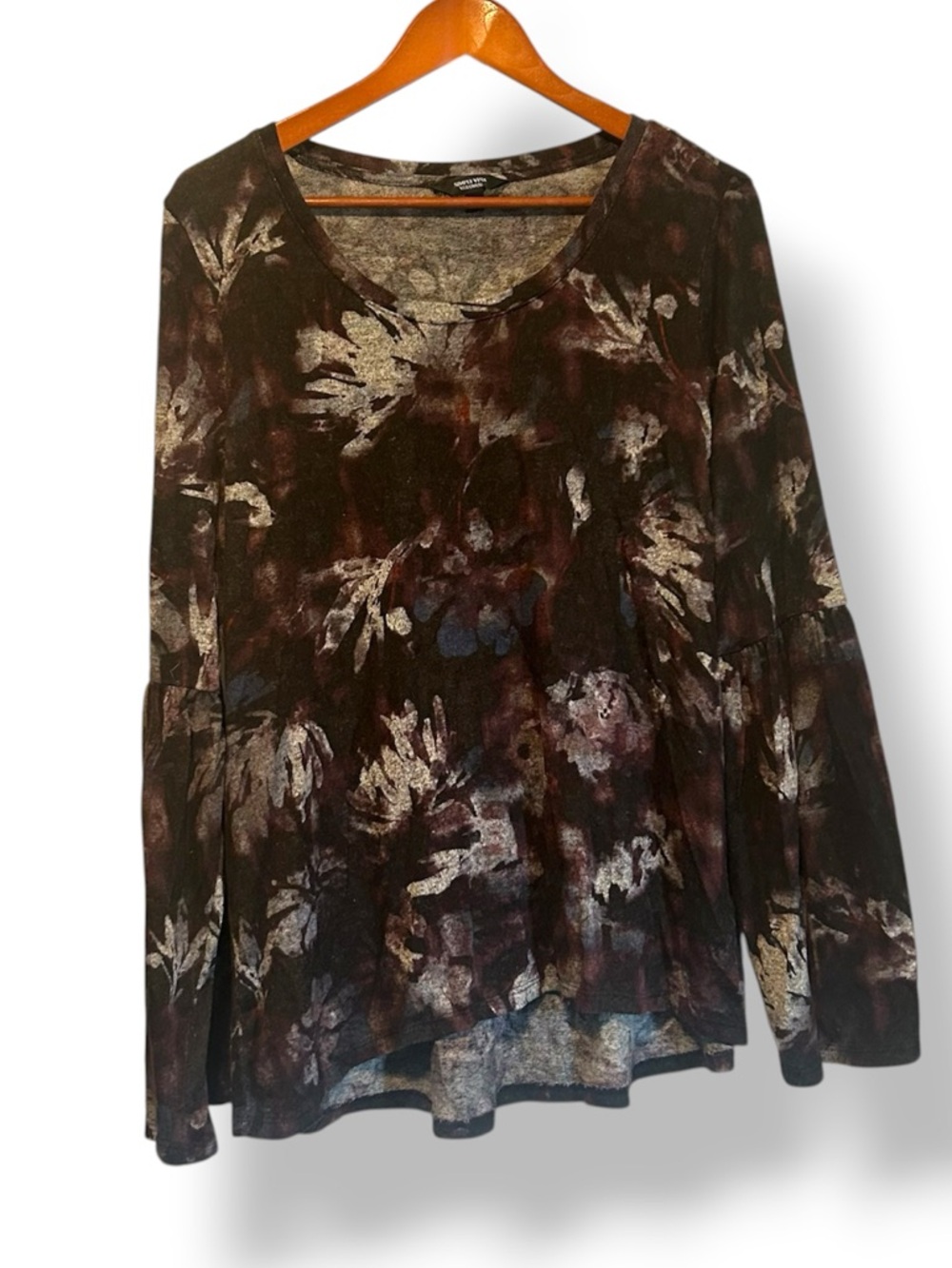 [Simply Vera Vera Wang] Purple Floral Wide Sleeve Sweater